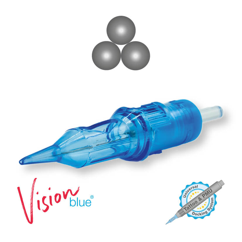 3-long-fine Needle cartridge / Nadelmodul [Vision blue]